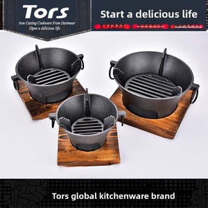 [<span class=keywords><strong>Zibo</strong></span> <span class=keywords><strong>Barbecue</strong></span>] <span class=keywords><strong>Barbecue</strong></span> au charbon de bois en fonte pour Hotpot Shabu-Shabu et préparation de thé - Finition polie multifonctionnelle - Product Image 3
