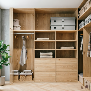 Sistema <span class=keywords><strong>Armadio</strong></span> Modulare Personalizzato Grigio Scuro con Cassetti Profondi e <span class=keywords><strong>Scaffalatura</strong></span> Aperta per Appartamenti Moderni - Product Image 3