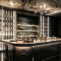 Comptoir de réception personnalisé poli pour bars, stations d'accueil invités, salons, clubs, hôtellerie, ateliers de conception, configuration d'accueil, OEM
