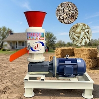 Machine à fabriquer des granulés de bois en acier inoxydable avec moteur pour biomasse, sciure de bois, paille, aliments pour animaux, adaptée à la ferme, à la maison et à l'atelier