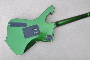 <span class=keywords><strong>Guitare</strong></span> électrique Flyoung de haute qualité, forme originale, couleur verte métallique avec motif étoiles - Product Image 6