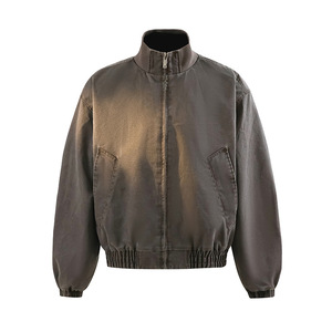 Chaqueta de Piloto Americana Nueva de Primavera y Otoño 2026 al por Mayor, Chaqueta de Cuello Alto de Color Sólido para Hombre - Product Image 6