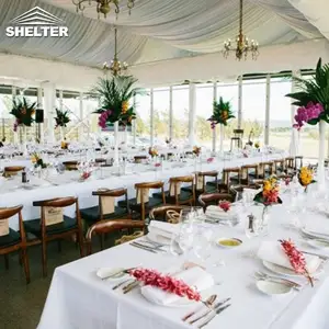 Açık düğün için romantik şeffaf ticari olay mekan evlilik eğlence çadırı