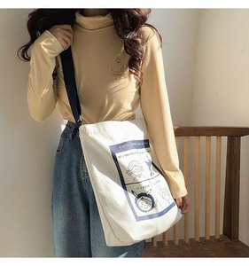 Sac à bandoulière en coton tendance, écologique, recyclé, grand sac fourre-tout en toile pas cher pour femmes - Product Image 4