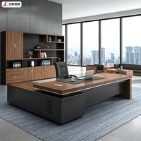 Meubles de bureau JIUSHUN, mobilier de bureau moderne en gros, table de bureau en forme de L personnalisée pour la salle du PDG