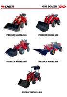 Minipala Gommata Voer-910 Diesel 4x4 Articolata Compatta per Agricoltura, Giardino e Silvicoltura, Macchina Idraulica con Accessori in Vendita dalla Cina