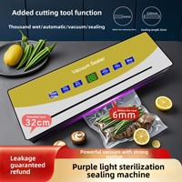 Machine d'emballage alimentaire sous vide entièrement automatique pour la maison, petite, avec commande tactile, capacité de 1501 à 2000 ml, mini scelleuse en plastique