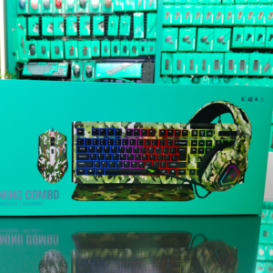 Combo de ratón y teclado para juegos 4 en 1 con retroiluminación LED RGB Auriculares con cable para jugadores de PC y usuarios de Xbox PS4 - Product Image 1