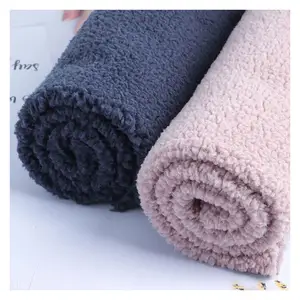 Op Maat Gemaakte Kleur Zacht Comfortabel 100% Polyester 460gsm Effen Sherpa Verenigd Fleece Stof Zonder Band Voor Deken Thuis Textiel