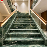 Dalle de quartzite vert dragon naturel de luxe du Brésil moderne pour îlot de cuisine, comptoir, lavabo de salle de bain, escalier, table à manger