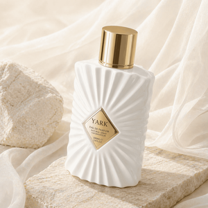 Botella de Perfume Vacía Radial Premium con Relieve, Acabado Mate/Graduado, Tapa Chapada en Oro, Color Personalizado, Caja Rígida de Lujo para Personalización - Product Image 1