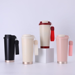 Vaso de Café Personalizado con Logotipo, Acero Inoxidable, Tapa 2 en 1, Vaso Térmico de 20 oz, Taza de Viaje de Diseño Casual con Cuerda - Product Image 2
