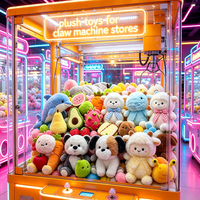 Approvisionnement direct usine : Peluches de 8 pouces, styles variés, pour machines à griffes et centres de jeux, destinées aux distributeurs de prix