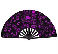 Éventails pliables portables en bambou traditionnels avec logo personnalisé pour femmes, mini-éventails promotionnels en plastique, cadeaux de mariage en gros