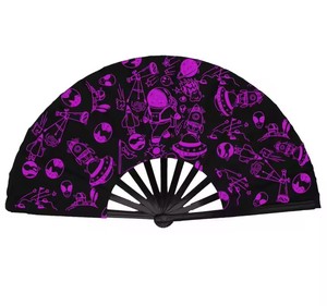 Éventails pliables portables en bambou traditionnels avec logo personnalisé pour femmes, mini-éventails promotionnels en plastique, cadeaux de <span class=keywords><strong>mariage</strong></span> en gros - Product Image 6