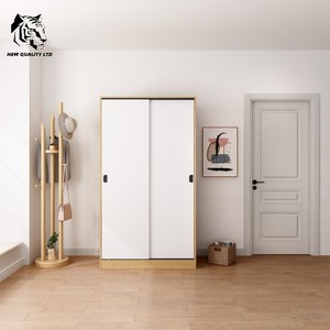 factory made low price customized in stock ready to ship <b>wardrobe</b> modern design bedroom furniture wooden MDF slide door <b>wardrobe</b> - Product Image 2