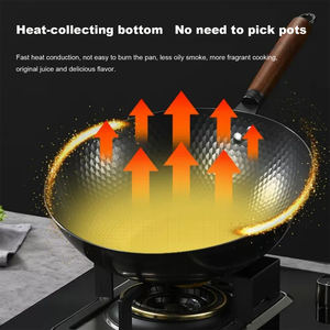 ชุดกระทะเหล็กหล่ออเนกประสงค์ ชุดหม้อและกระทะสไตล์เชฟ ใช้กับเครื่องล้างจานได้ อุปกรณ์ทำอาหารสีทอง - Product Image 5