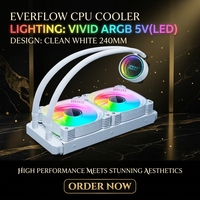 Radiateur intégré refroidi par eau Everflow XHQ360M 360 mm avec écran numérique pour PC, lentille ARGB, ultra-silencieux, multiplateforme, directement de l'usine