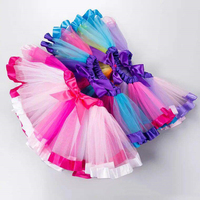 Yeni moda toptan çocuk kız yetişkin etekler Tutu etek yüksek kaliteli örgü bale Mini Tutu etek çocuk