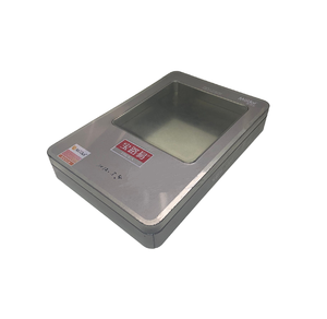 Hot Sale Professional Gift Black Tin Box Lunch Box Tin Candy Packaging Tin Boxes With Pvc Window
