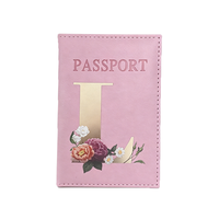 Étui de passeport tendance à motif de lettres initiales - Portable et décontracté pour les voyages