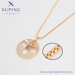 <span class=keywords><strong>XUPING</strong></span>-joyería de estilo Animal, collares redondos con patrón de abeja de cobre ambiental, color dorado de 18K, A00911756 - Product Image 4