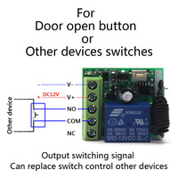 Interrupteur de télécommande universel sans fil DC 12V 1CH Module récepteur relais émetteur RF 433Mhz télécommandes de maison intelligente