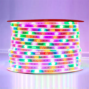 ไวไฟ60P AC220V illume IP65กันน้ำที่เชื่อมต่อทีวีแบบซิกผึ้งข้อมูล PVC SMD 5050 RGB LED Strip LIGHT - Product Image 6