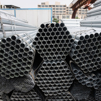 Tubería de Acero Galvanizado por Inmersión en Caliente de 1/2-8 Pulgadas SCH40 BS1387, Tubo Redondo GI ASTM A53 Pre-Galvanizado ERW para Agua, Gas y Andamios