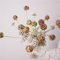 Fleur artificielle en soie naturelle, décoration rétro en forme de moulin à vent et de fruit, pour bouquets DIY, aménagement intérieur et accessoires de photographie