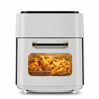 Freidora de Aire Digital Eléctrica de 12L, Gran Capacidad, Cocina sin Aceite, Acero Inoxidable, Multifunción, Control Táctil, Protección contra Sobrecalentamiento