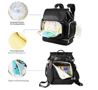 PU Wickeltasche Rucksack für Frauen Reise-Wickelrucksack, Windeltasche für Mütter Unisex Mutterschafts-Wickeltasche
