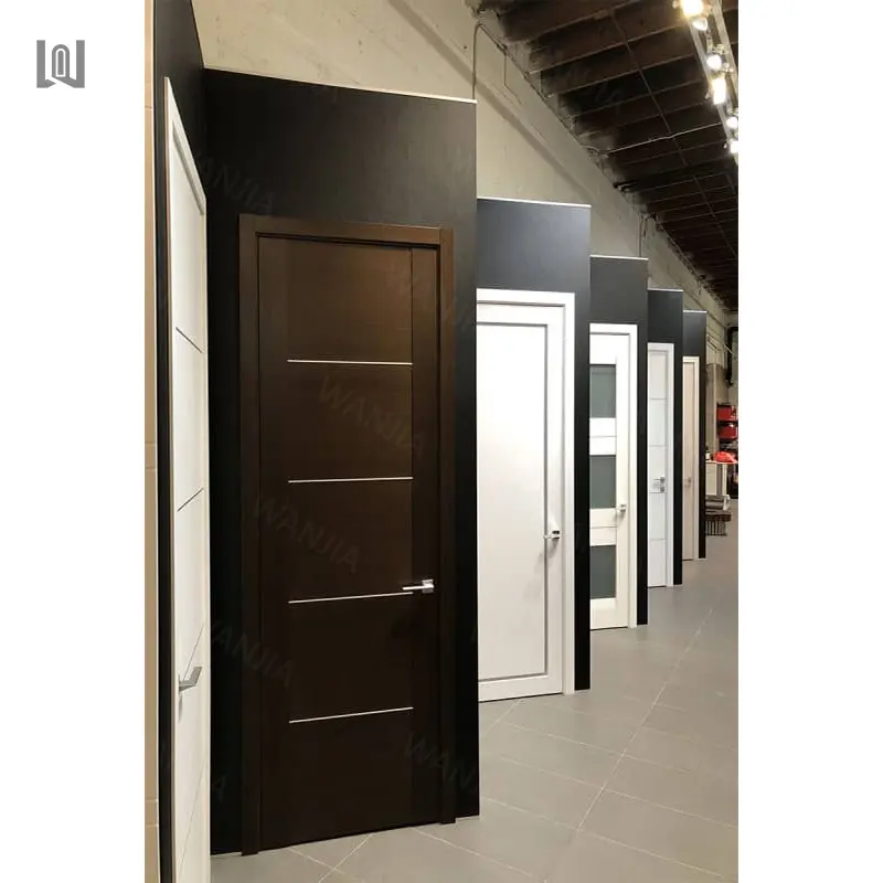 WANJIA consegna rapida ultima camera di design porte interne in legno porta casa lastra di legno porte personalizzate in legno