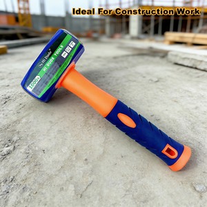 Marteau en acier durable de 1000 g, marteau de <span class=keywords><strong>maçon</strong></span> en acier, poignée en fibre de verre absorbant les chocs, marteau pour la construction - Product Image 2