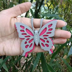 Beautiful PU Leather Butterfly <b>Bag</b> <b>Charm</b> Elegant Purse Accessory Luxury Design Lambskin Purse <b>Charm</b> for Gifts - Product Image 2