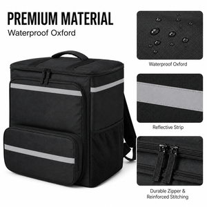 Bolsa Térmica para Entrega de Comida, Disponible en Stock, Mochila Aislante de Gran Capacidad, Bolsa Impermeable para Recoger Comida para Llevar - Product Image 4
