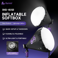 Boîte à lumière parabolique gonflable 40cm 60cm, diffuseur d'air portable, lumière douce pliable pour flash