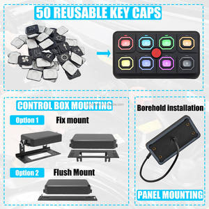 8 Gang RGB Touch Control Switch Panel Toggle Momentané Pulsé Strobe 12V 24V 60A SSR <span class=keywords><strong>Circuit</strong></span> Control Relay Box pour Voitures Nouveau - Product Image 4