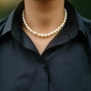 Collar de Moda con Cuentas, Acero Inoxidable 316L, Baño de Oro PVD, Diseño de Perlas Sostenibles y Resistentes - Product Image 3
