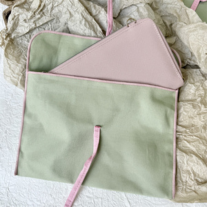 100% Cotton Twill <b>Gift</b> Flap Bag with Ribbon Bow Custom Size for Jewelry Packaging <b>Envelope</b> Shape Clothes Scarf Sock Wallet Dust - Product Image 4