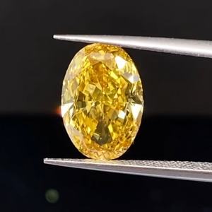 เพชร IGI CVD หลวม 4.03 กะรัต VS1 ทรงรี สีเหลืองเข้มแฟนซี เพชรเพาะเลี้ยงในห้องปฏิบัติการ - Product Image 1