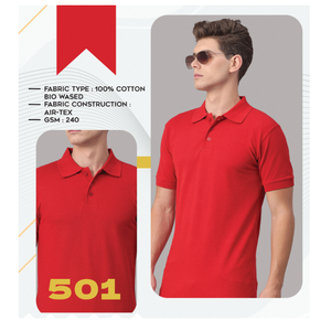 Camiseta Duradera de Tela 100% Algodón Bio-Lavada para Hombre, 240 GSM, Tela Suave y Cómoda, Ideal para Verano, Casual, Oficina y Relajación - Product Image 1