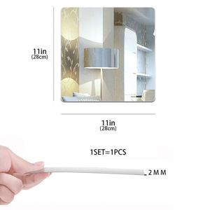 2mm Wall <b>Sticker</b> Square Glass <b>Tile</b> Wall <b>Sticker</b> Self-adhesive Acrylic <b>Tiles</b> <b>Sticker</b> for <b>Bathroom</b> DIY 3D Wall Decal - Product Image 5