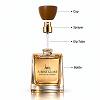 Flacon de parfum en verre trapézoïdal personnalisé avec logo et couleur sur mesure, 50 ml, 100 ml, fabrication en usine, conforme à la norme PPWR, flacon cosmétique
