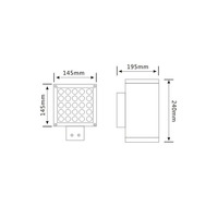 Éclairage extérieur moderne pour jardin, lampe murale LED 9W, IP65, étanche, lumière murale extérieure