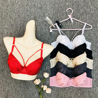 Soutien-gorge push-up demi-bonnet anti-affaissement pour femmes, style européen et américain, lingerie transparente sexy, fin et esthétique pour l'été, rehausseur de petite poitrine