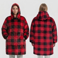 Peignoir à capuche en flanelle 350 g/m² style dessin animé imprimé léopard, personnalisé, avec poches longues, pour automne-hiver