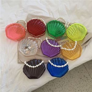 Wholesale Fashion Acrylic Case Clear Ladies Wallet <b>Chain</b> Shoulder Clear Wallet 2022 Shell Shape Ladies <b>Handbag</b> <b>Handbag</b> - Product Image 6