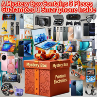 Caja Misteriosa Electrónica Sorpresa con Smartphone Garantizado en 5 Artículos, Incluye Laptop, Reloj Inteligente, Monitor de Actividad Física y Altavoz Bluetooth