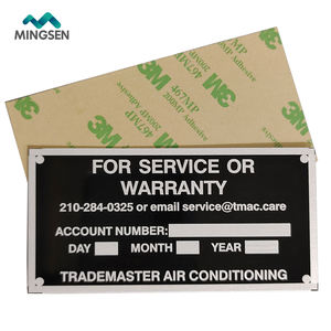 ملصق معدني شعار العلامة التجارية المخصصة نحى الفولاذ المقاوم للصدأ الذاتي لاصق لوحة اسم معدنية - Product Image 3